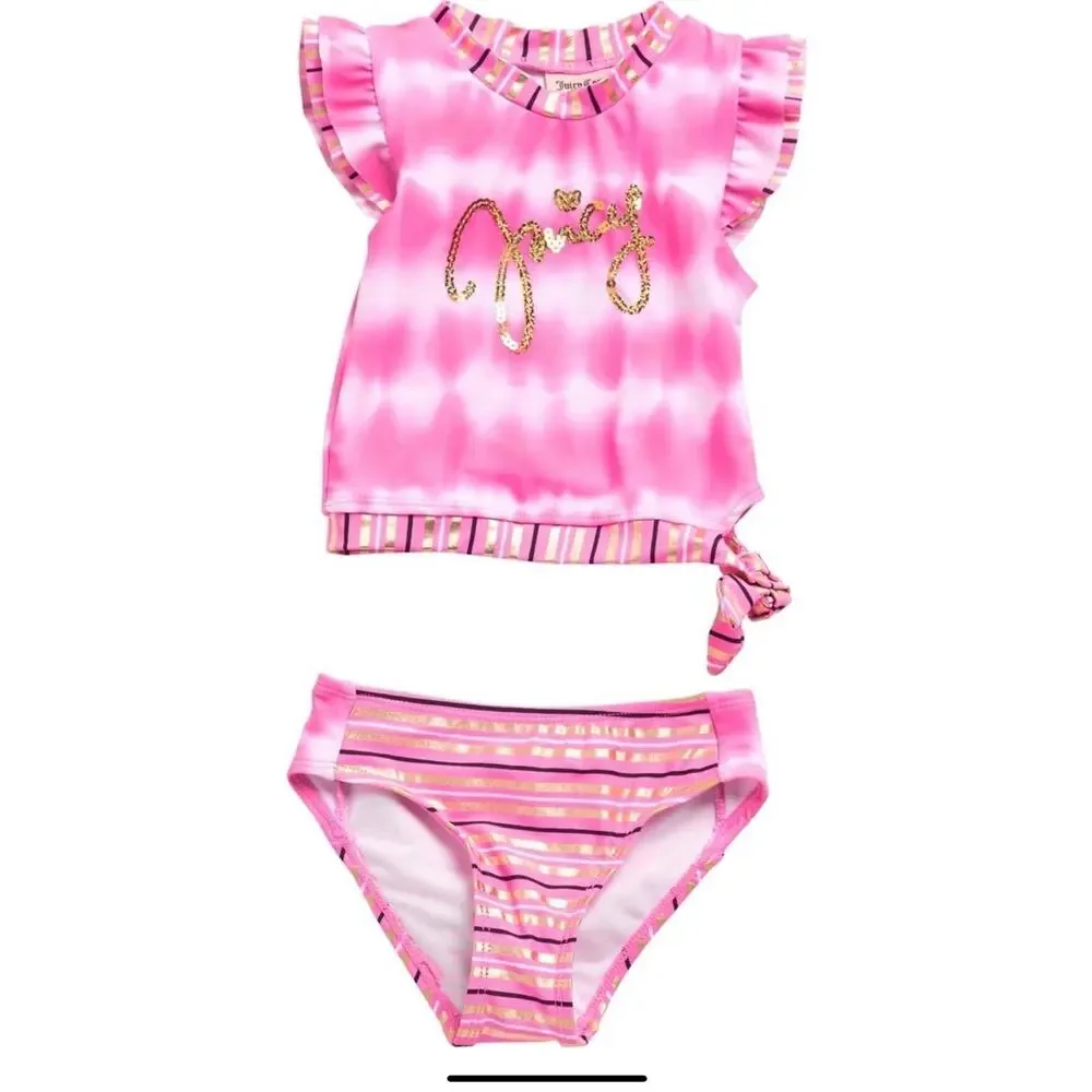 NWT❤️Juicy Couture Girls Tankini Swim Set sz10